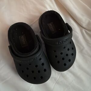 Black, Lined CROCS Kids Shoes